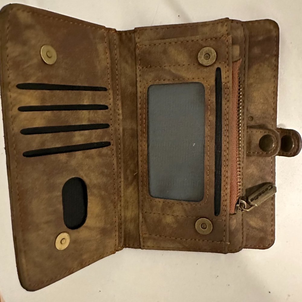 CaseMe Leather Flip Wallet Case w/ Phone Holder